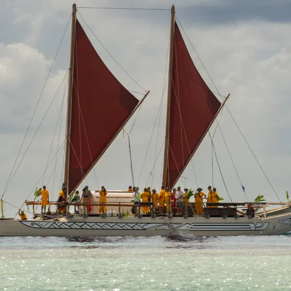 Hokulea at Taputapuatea